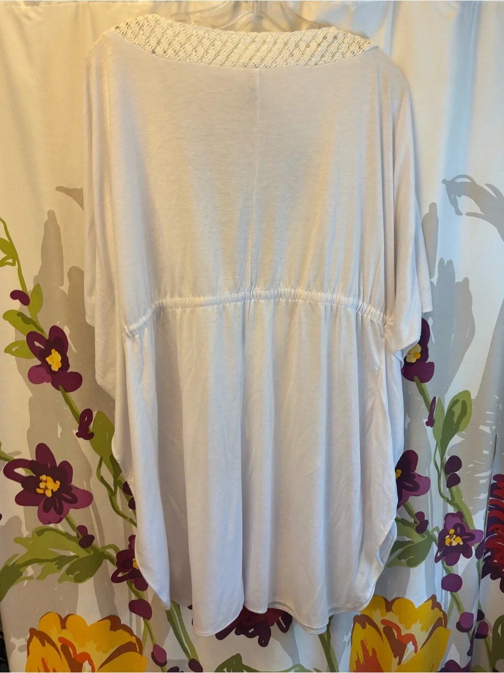 White stretch swim beach cover jones ny sport L